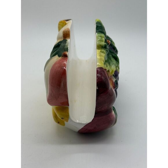 Vintage KMC Grape Hand Painted Fine Ceramicware Napkin Holder - Picture 4 of 8